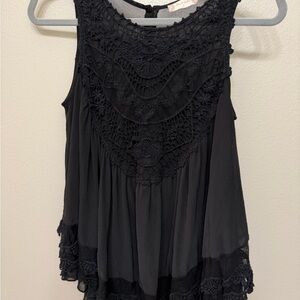 Altar'd State Black Lace Blouse